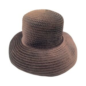 August Women's Brown Woven Bucket Hat One Size